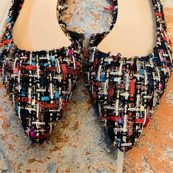 💕NWOB! Gorgeous & Colorful Plaid D’Orsay Style Wool Flats! - Picture 13 of 13